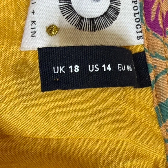 Anthropologie Akemi + Kin Yellow Floral Embroidered Top - Picture 4 of 11